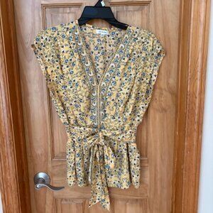 Max Studio print tie front top